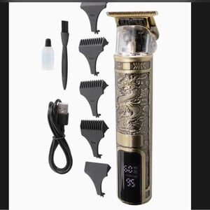 Cutting Edge KYOTO Dragon T-BLADE Rechargeable LCD TRIMMER BLACK & GOLD NEW